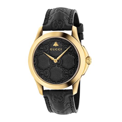 value of black and gold gucci watch|black Gucci watch with diamonds.